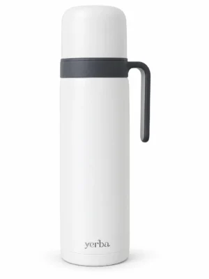 Yerba 1L stainless steel vacuum thermos in white